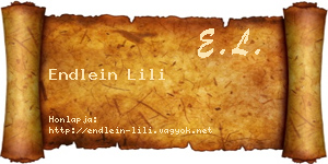 Endlein Lili névjegykártya