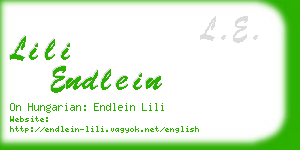 lili endlein business card